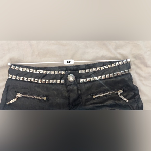 Guess Sudden Black Denim Rock Star Mini Jean Shorts X Asap Rocky 25 - Picture 10 of 13